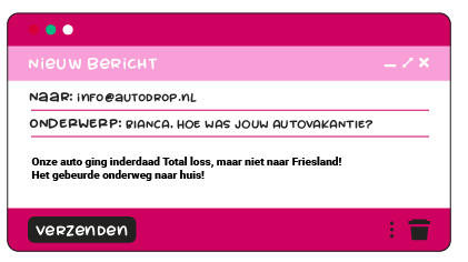 2.  Bianca had liever een doos vol Autodrop Total Loss.